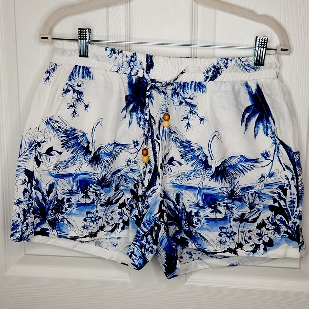 Shorts Panama Jack linen- tropical print